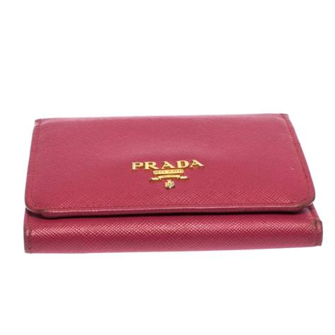 prada card wallet pink|prada billfold wallet.